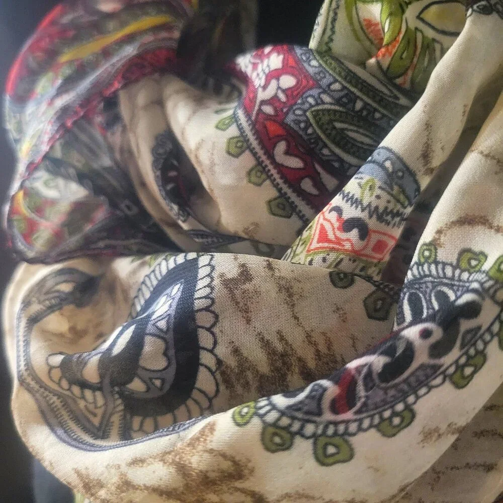 Beautiful Floral/Paisley Infinity Scarf